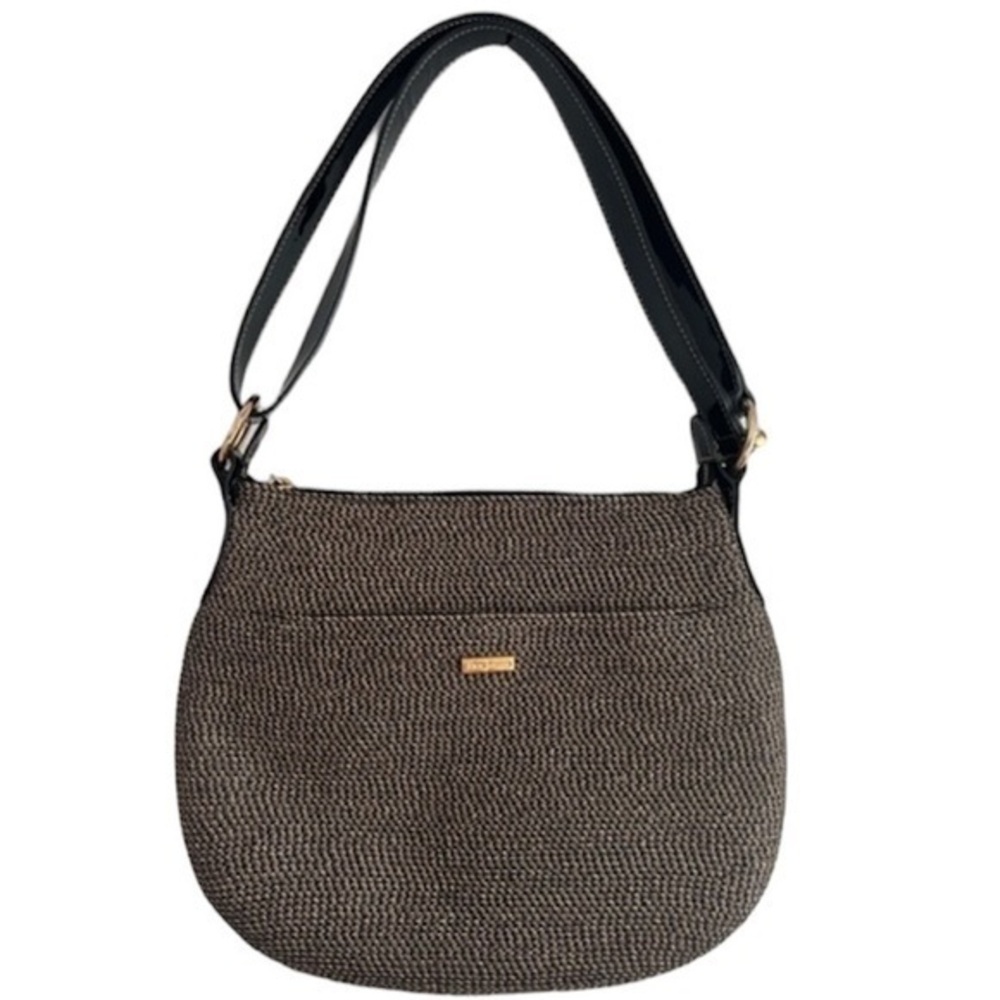 Eric Javits purse raffia straw woven zip closure bag